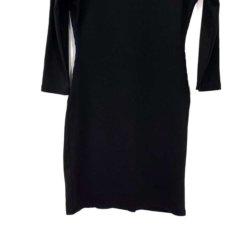 Finders Keepers Women’s Size 4 Small Blue Black Pleated Cold Shoulder Mini Dress - Picture 11 of 12